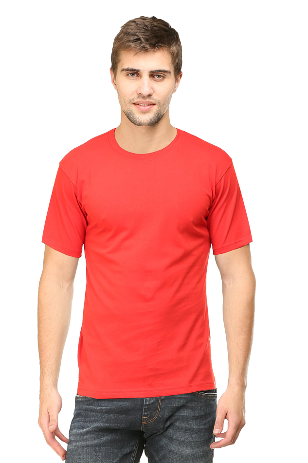 Round Neck Half Sleeve Classic Red