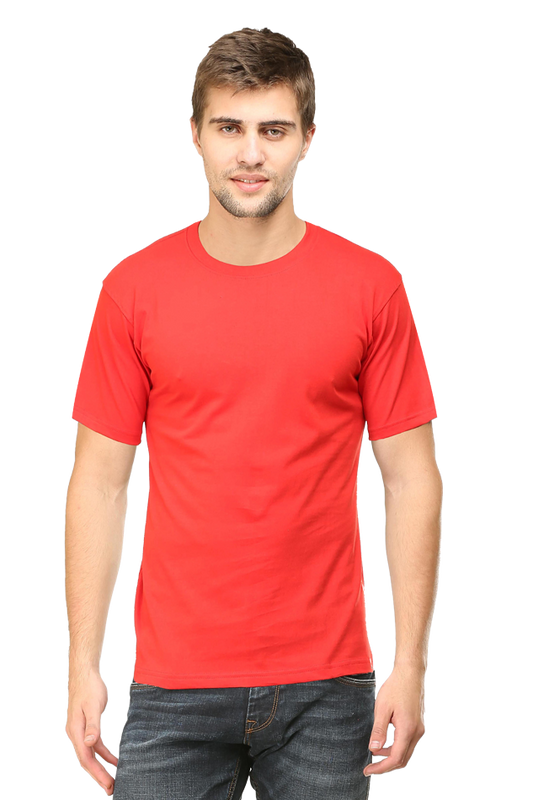 Round Neck Half Sleeve Classic Red