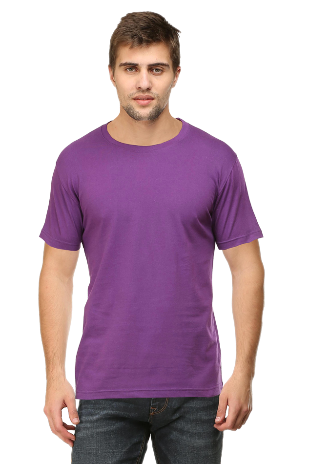 Round Neck Half Sleeve Classic Purple