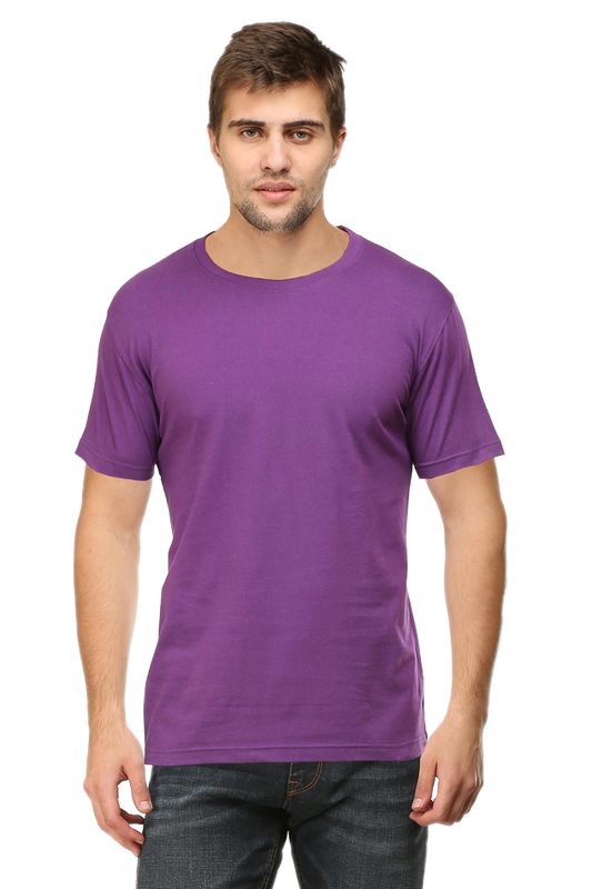 Round Neck Half Sleeve Classic Purple