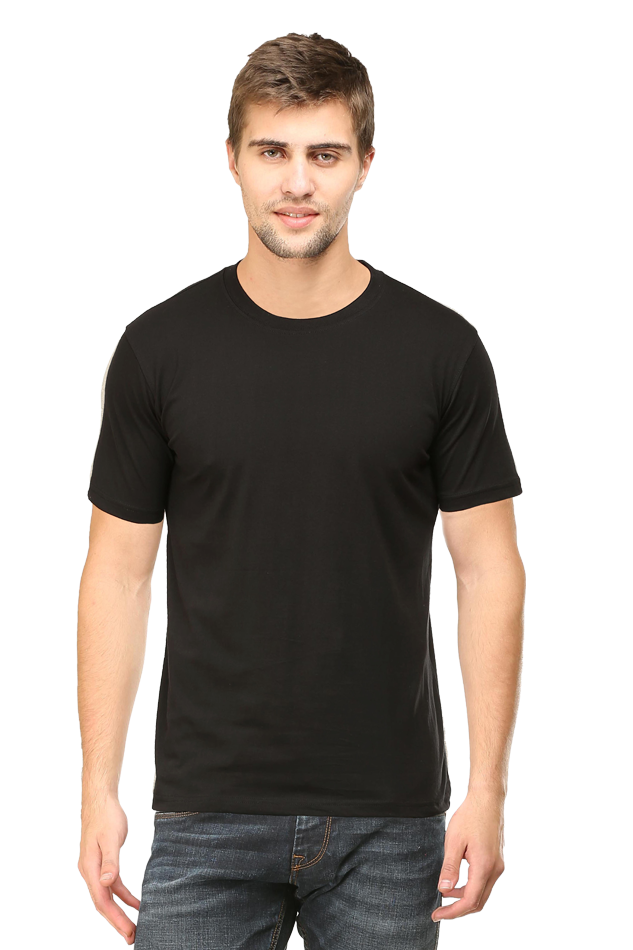 Round Neck Half Sleeve Classic Black