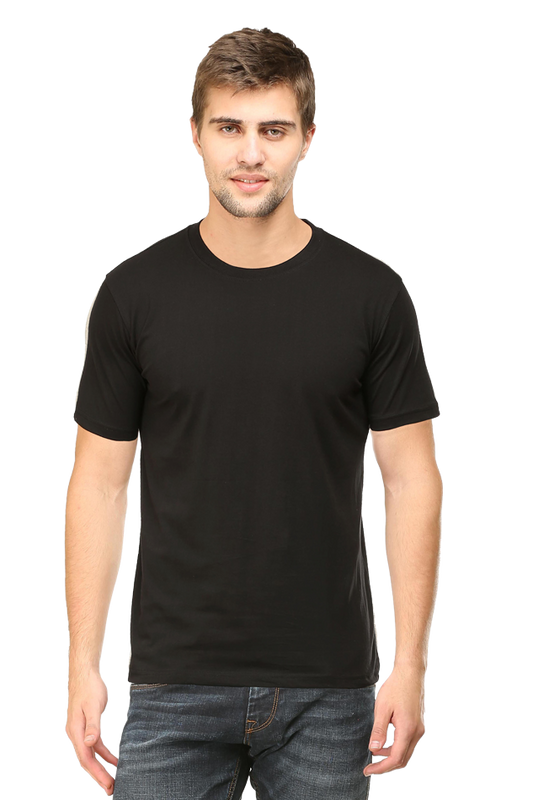 Round Neck Half Sleeve Classic Black