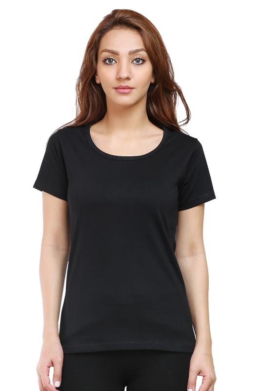 Round Neck Half Sleeve Classic Black