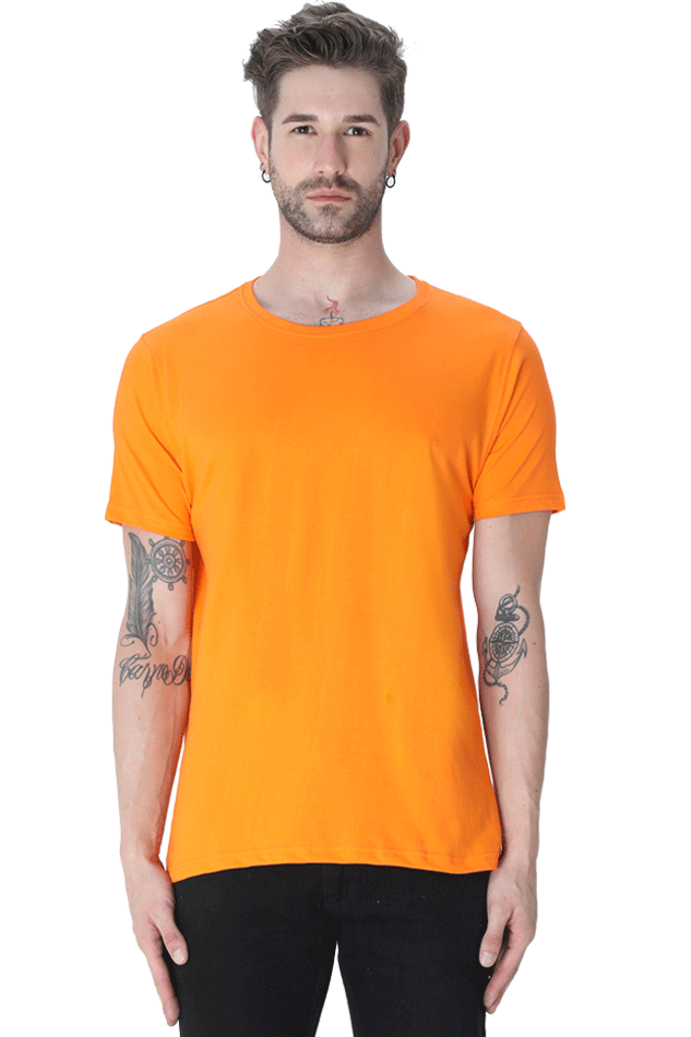 Round Neck Half Sleeve Classic Orange