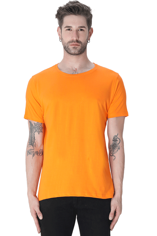 Round Neck Half Sleeve Classic Orange