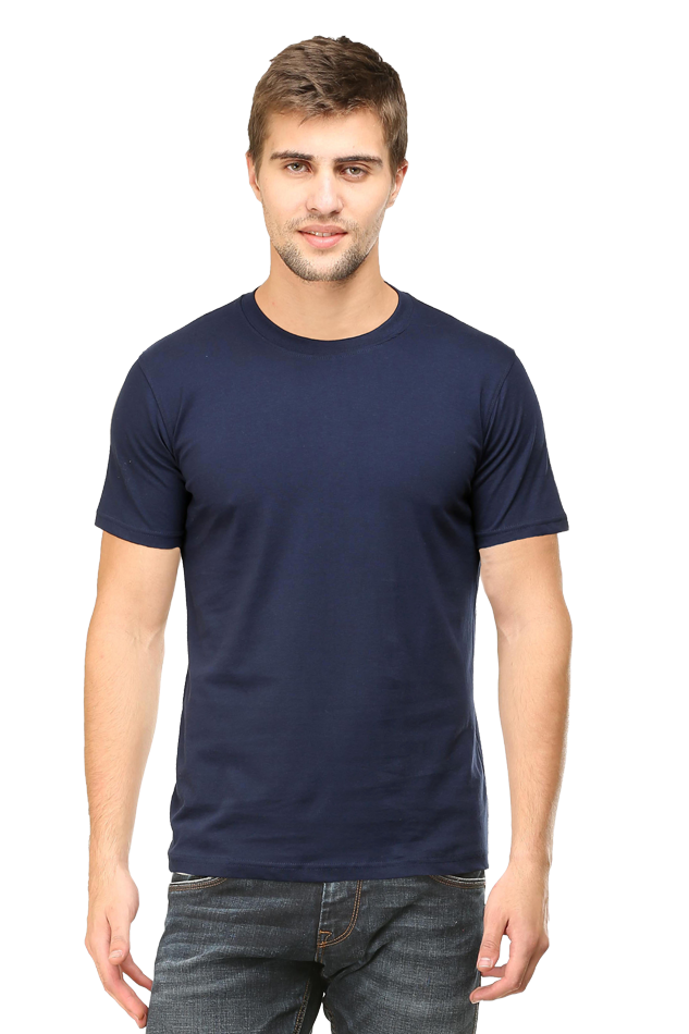 Round Neck Half Sleeve Classic Navy Blue