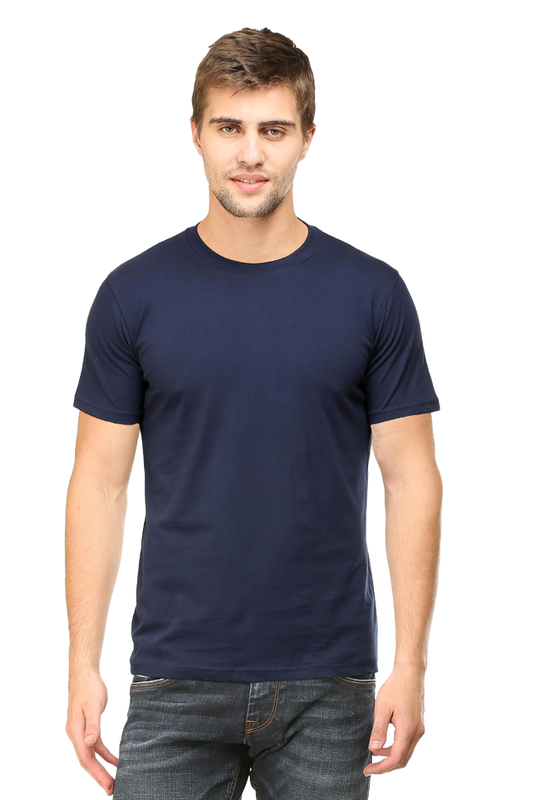 Round Neck Half Sleeve Classic Navy Blue