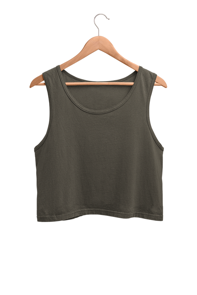 Crop Tank Olive Green