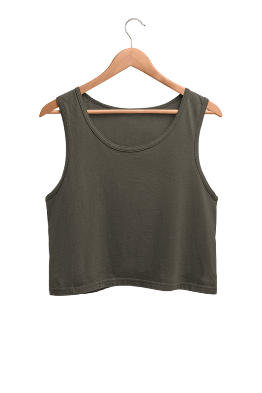 Crop Tank Olive Green