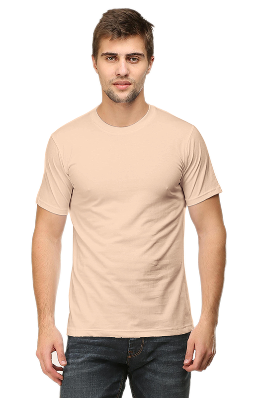 Round Neck Half Sleeve Classic Peach