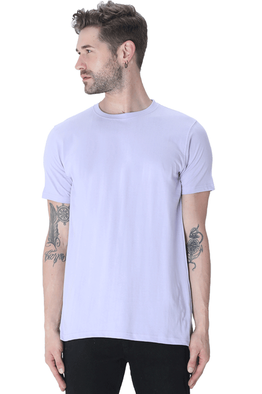 Round Neck Half Sleeve Classic Lavender