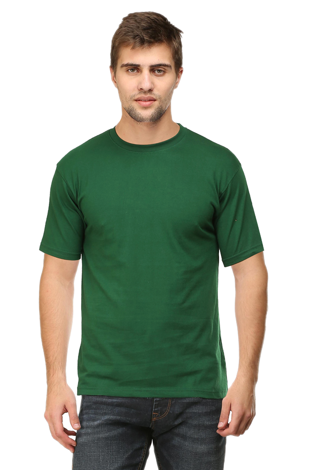 Round Neck Half Sleeve Classic Bottle Green