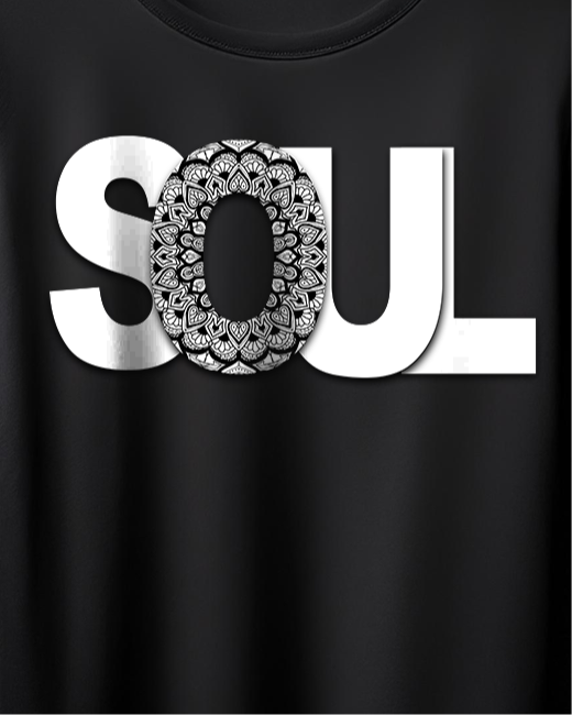 Unisex Soul Printed T-shirt Black Edition