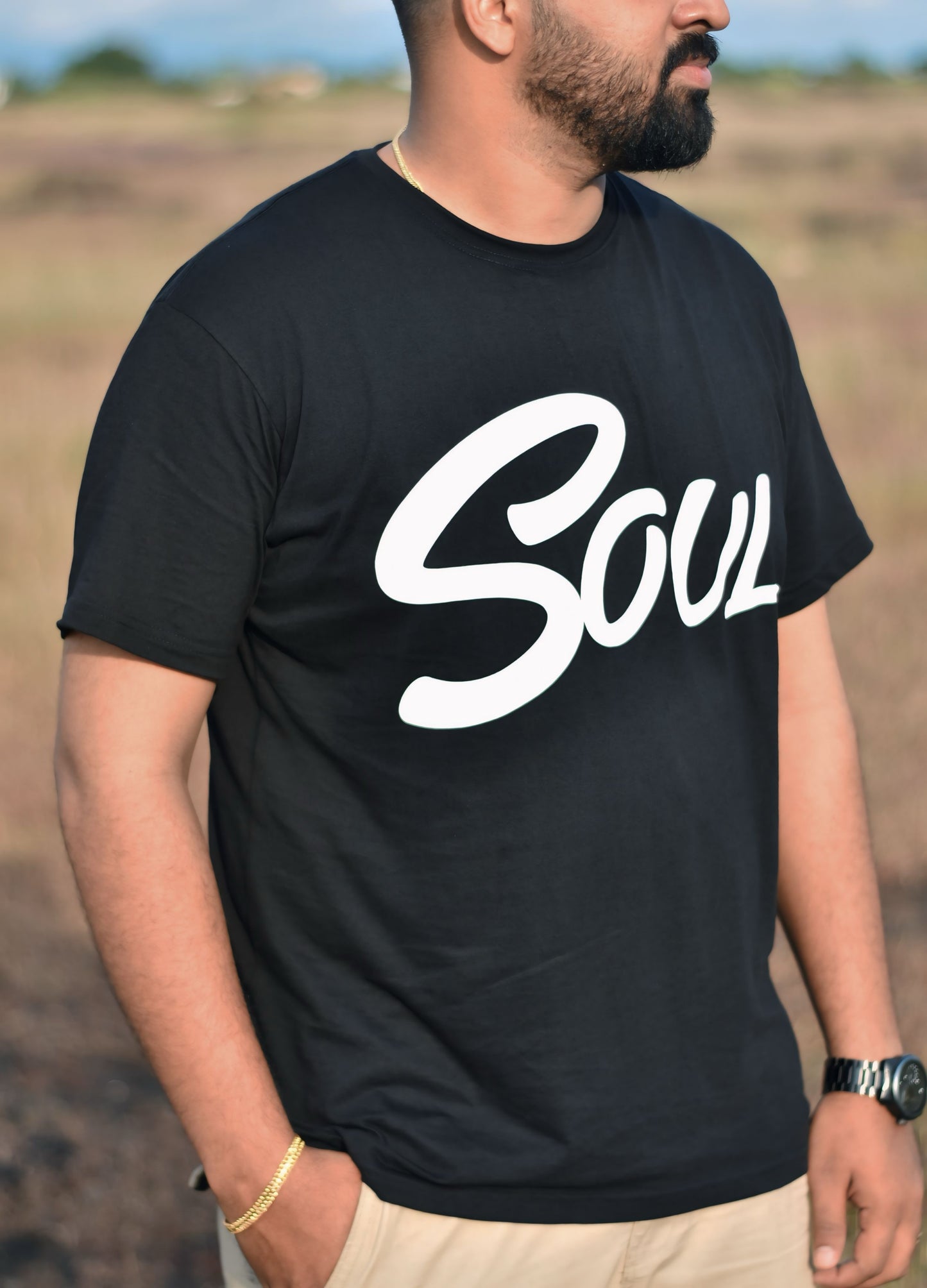 Unisex Soul Printed T-shirt Black Edition