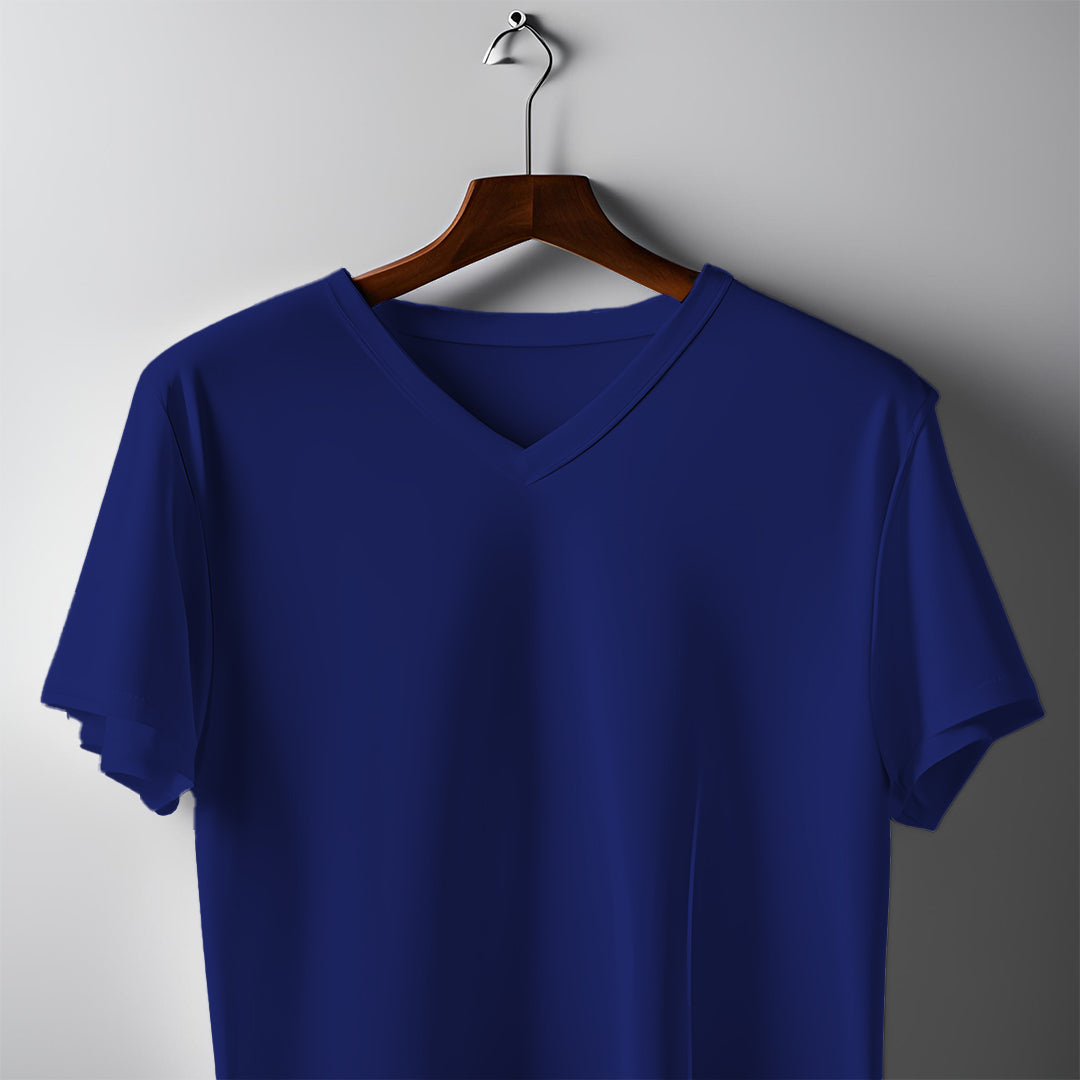 V-neck Half Sleeve Royal Blue