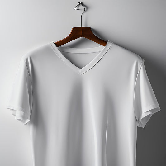 V-neck Half Sleeve White